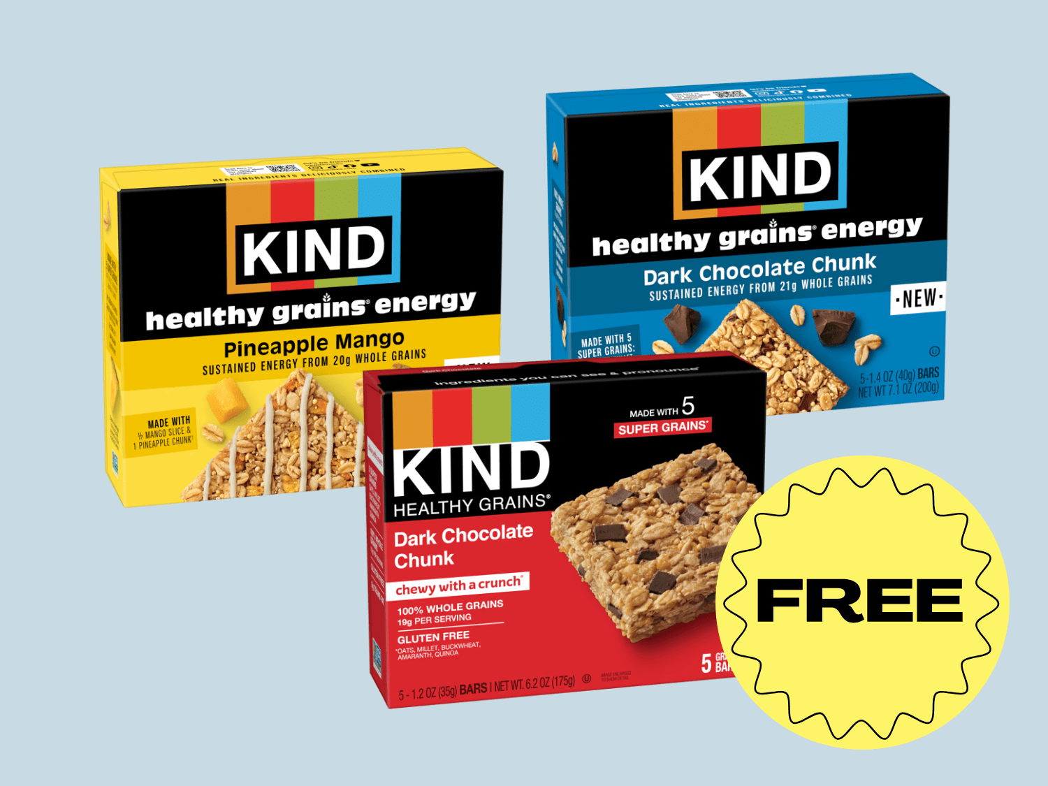 Grab a FREE KIND Healthy Grains Energy Bar Now!