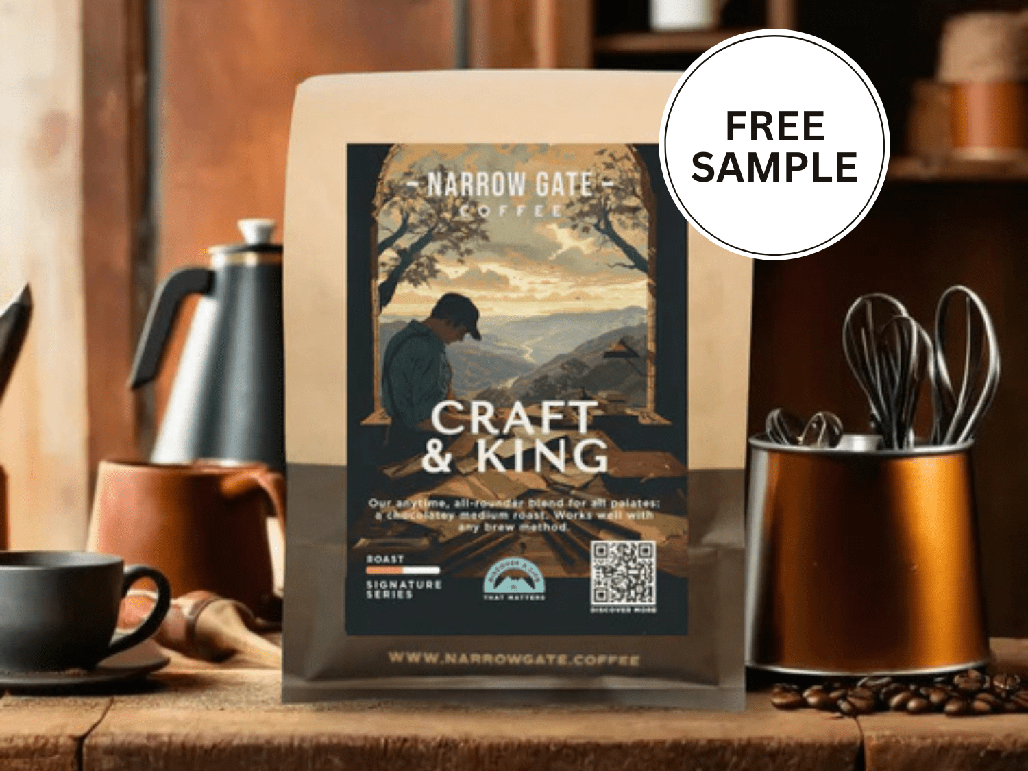 Get a FREE Sample of Narrow Gate Coffee!