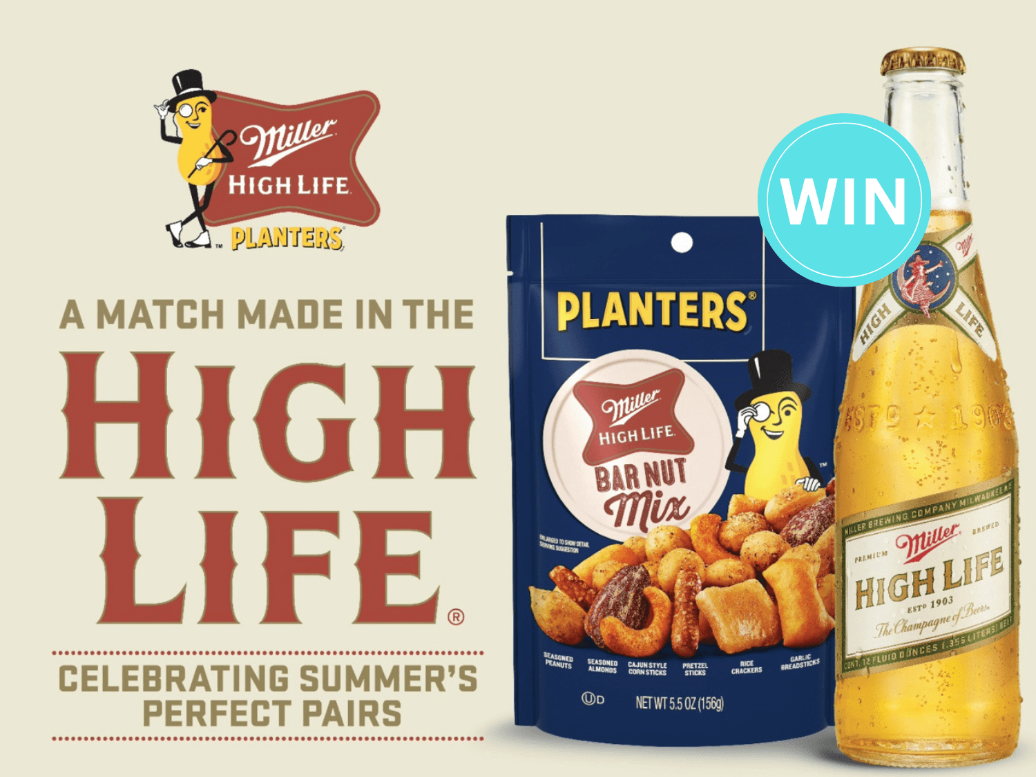 Instant Win Prizes: Miller High Life x Planters Summer