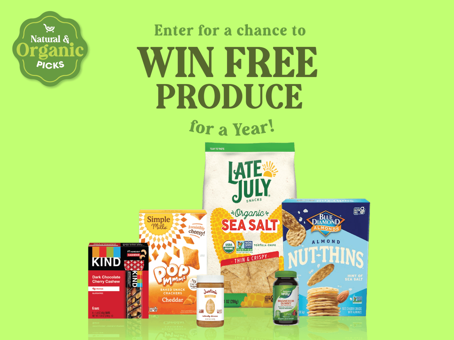 Win Free Produce for a Year? Yes, Please! Natural & Organic Picks Is Serving Up a Delicious Sweepstakes!
