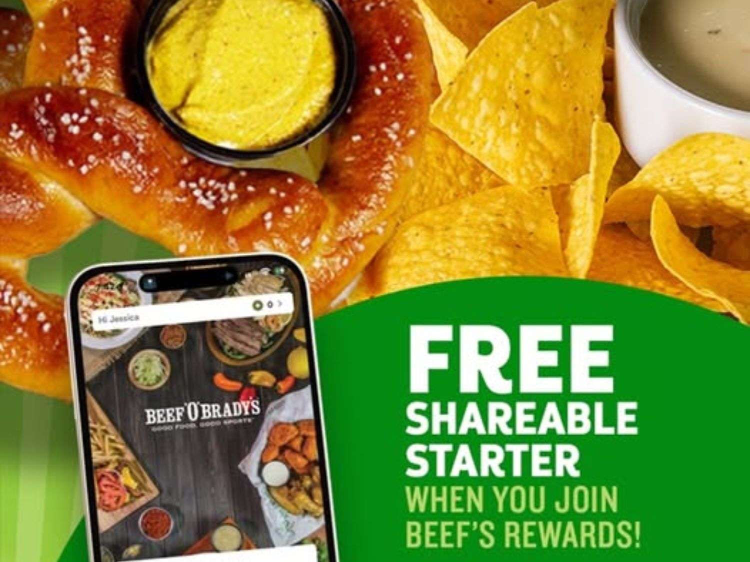 Enjoy a Free Shareable Starter at Beef ‘O’ Brady’s