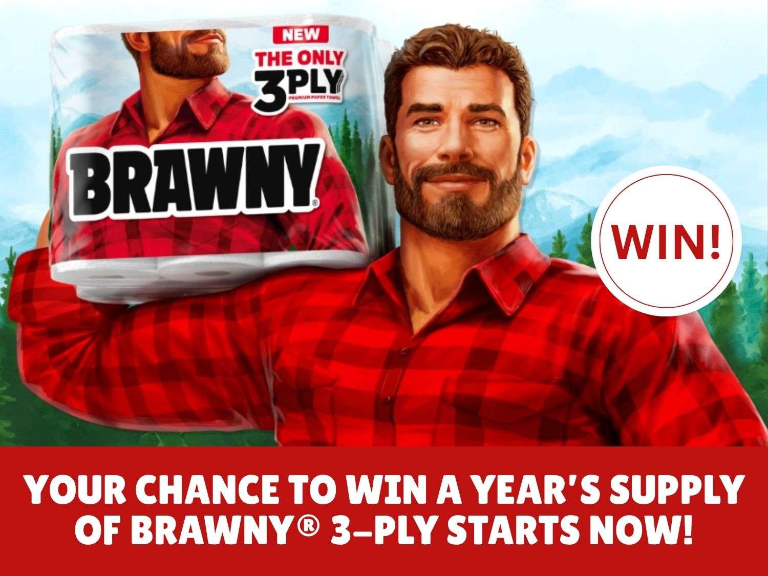 Win a Year’s Supply of Brawny 3-Ply Paper Towels!