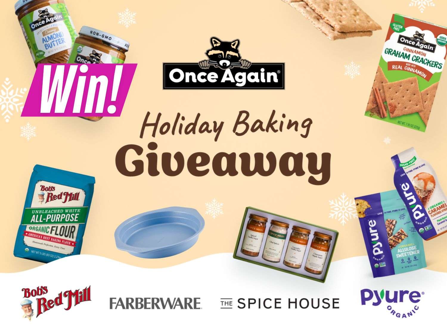 Once Again Holiday Baking Sweepstakes – Win Everything for Festive Treats