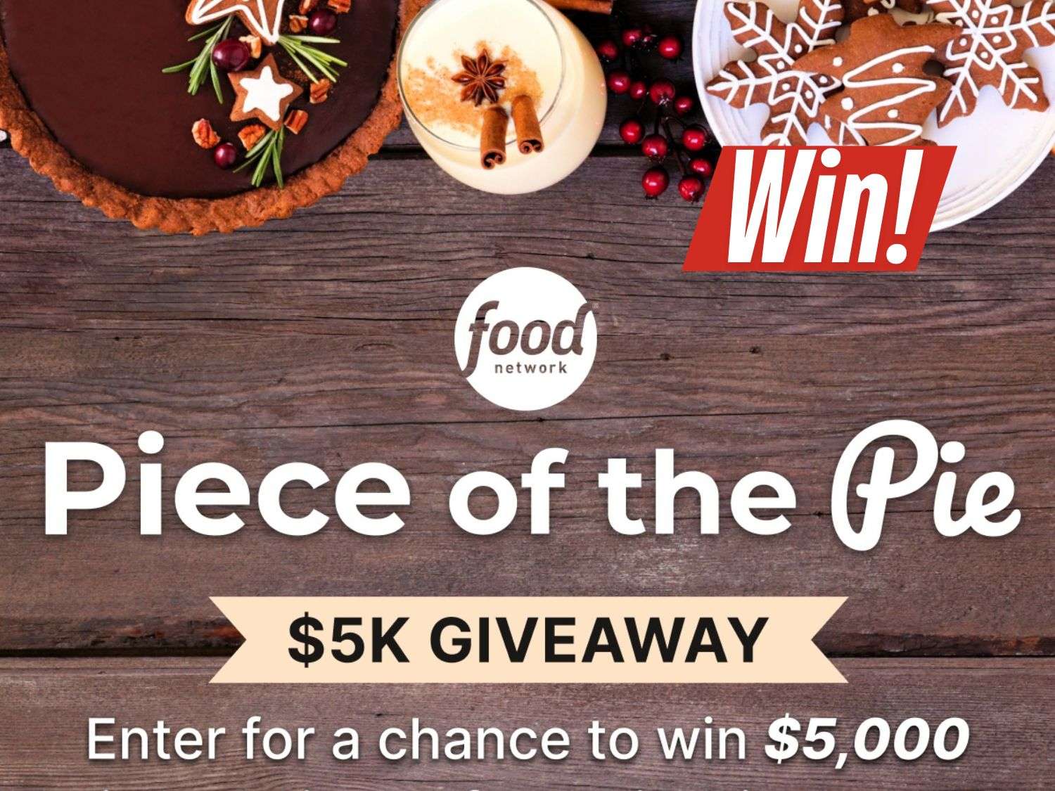 Win A “Piece of Pie” $5K Food Network Sweepstakes