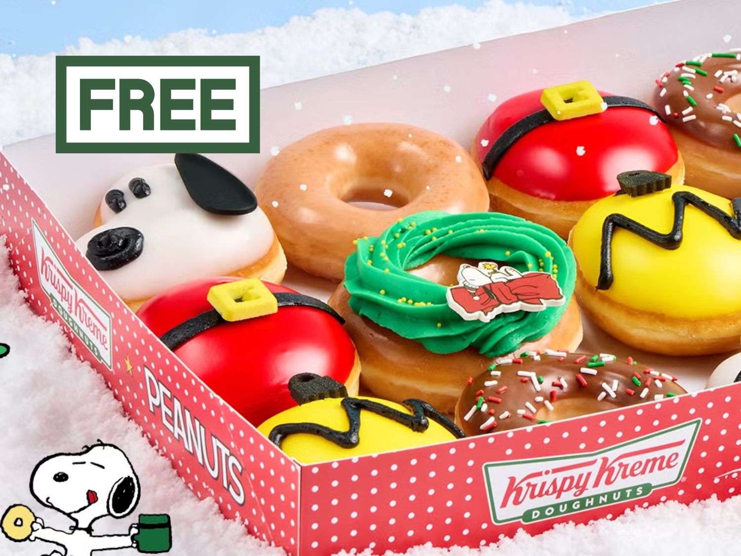 How To Claim A Free Peanuts Christmas Donut