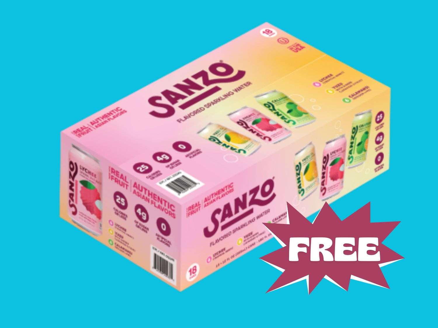 Free SANZO Club Pack Sparkling Water