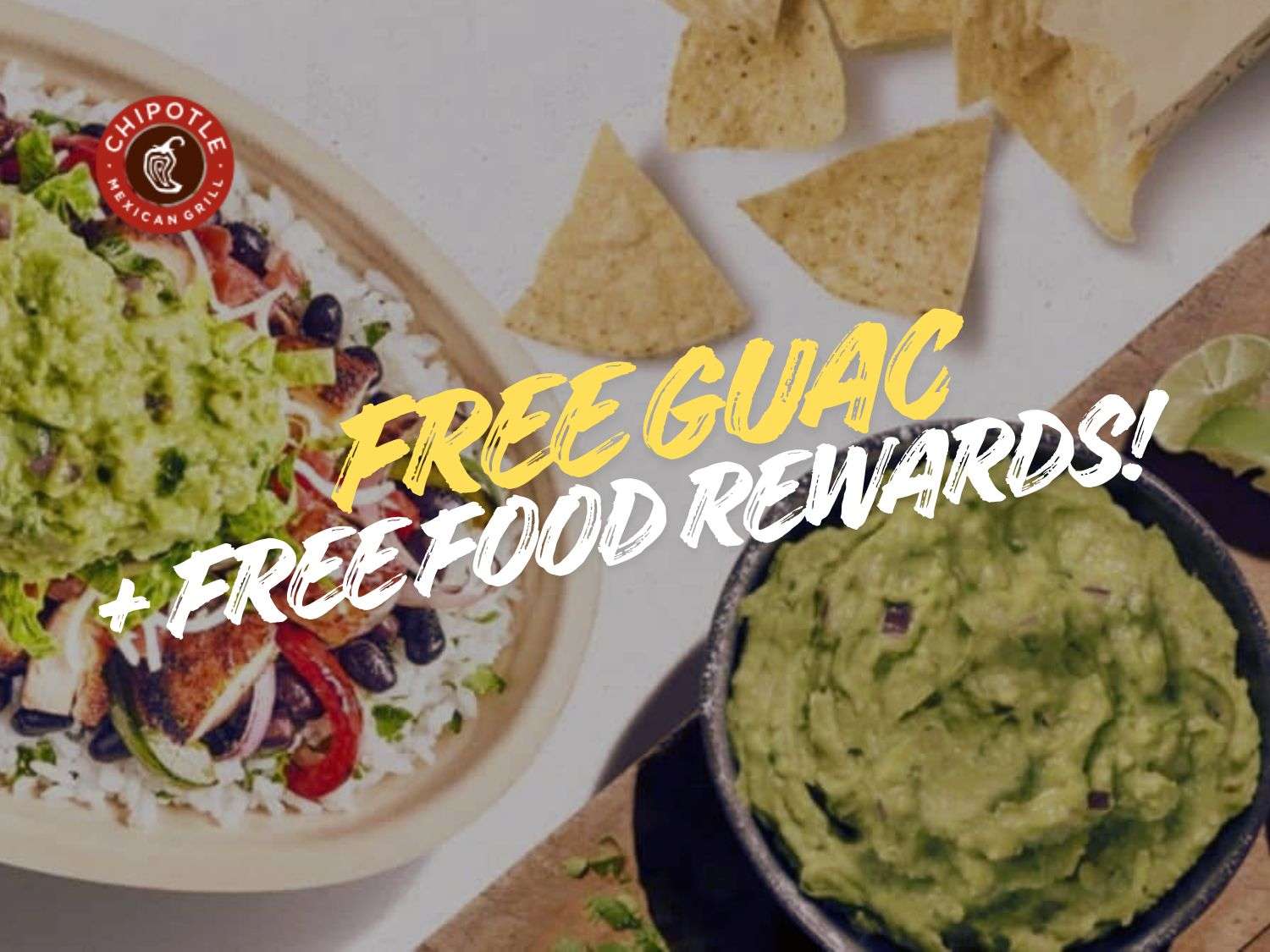 Get Free Guac and Free Food Rewards at Chipotle!