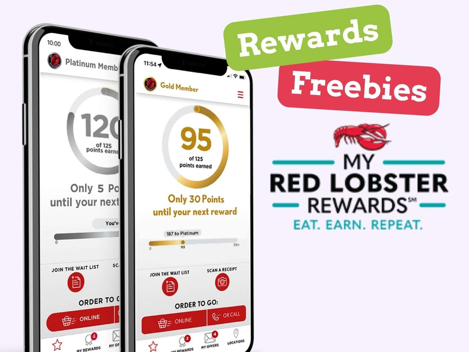 12 FREE** Cheddar Bay Biscuit Reward To Go at Red Lobster