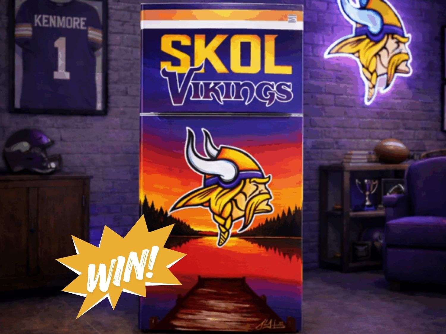 Win a Minnesota Vikings Kenmore Refrigerator