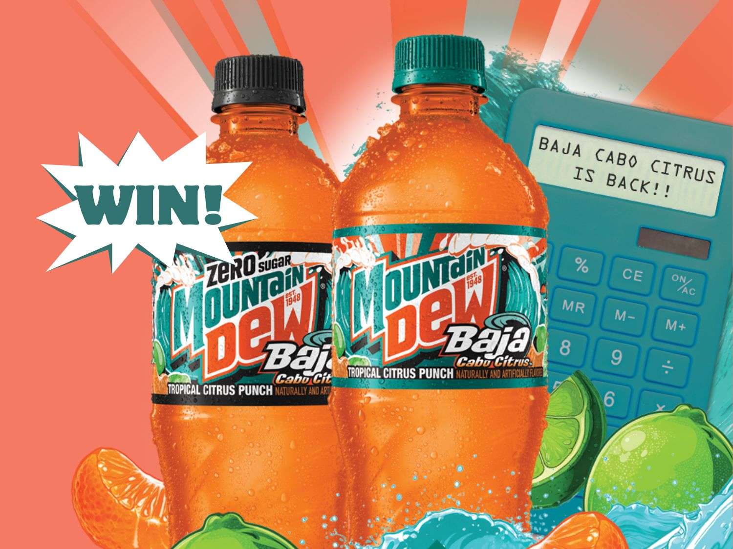 Mountain Dew Baja Cabo Citrus Free Product Giveaway