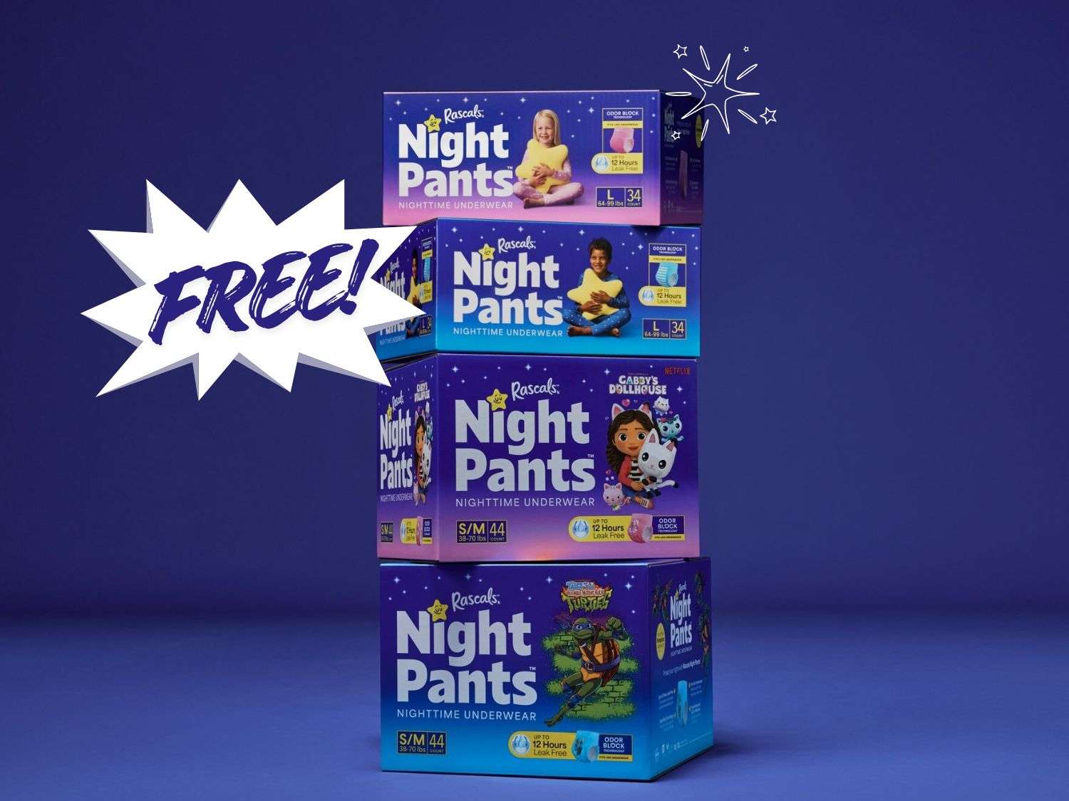 Free Rascals Night Pants Nighttime Underwear (Facebook Freebie)