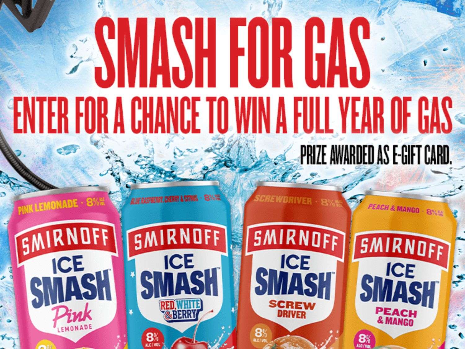 Smirnoff Ice Smash Free Gas for a Year Giveaway