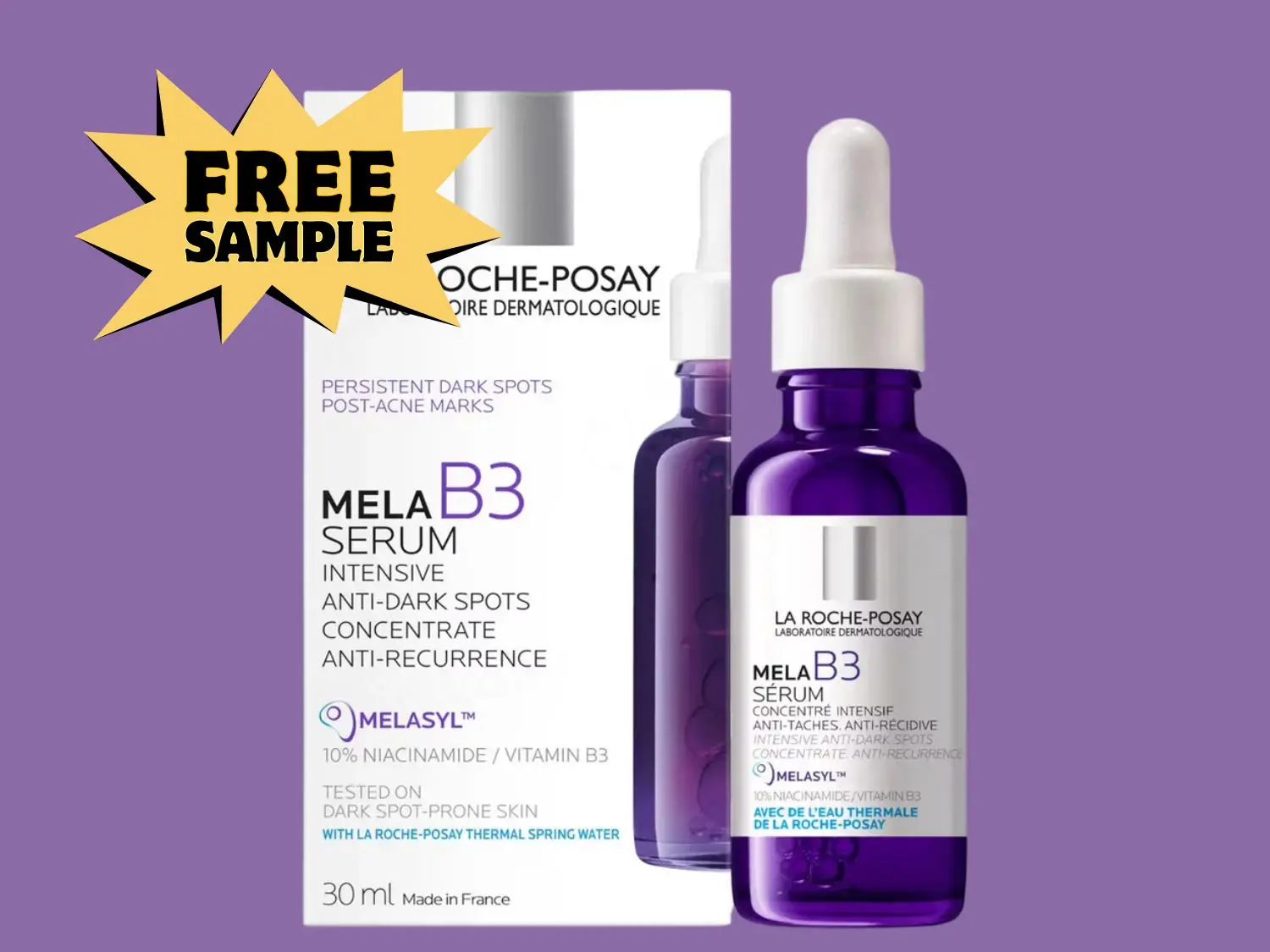 Free Sample of La Roche-Posay Mela B3 Dark Spot Serum