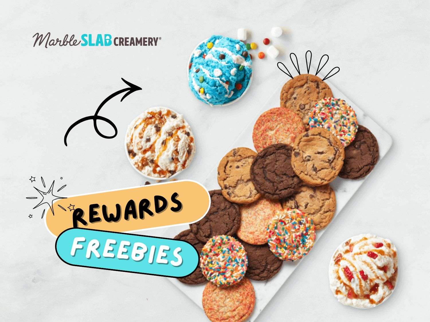 Free Cookie Cake or Ice Cream + $5 Off at Marble Slab