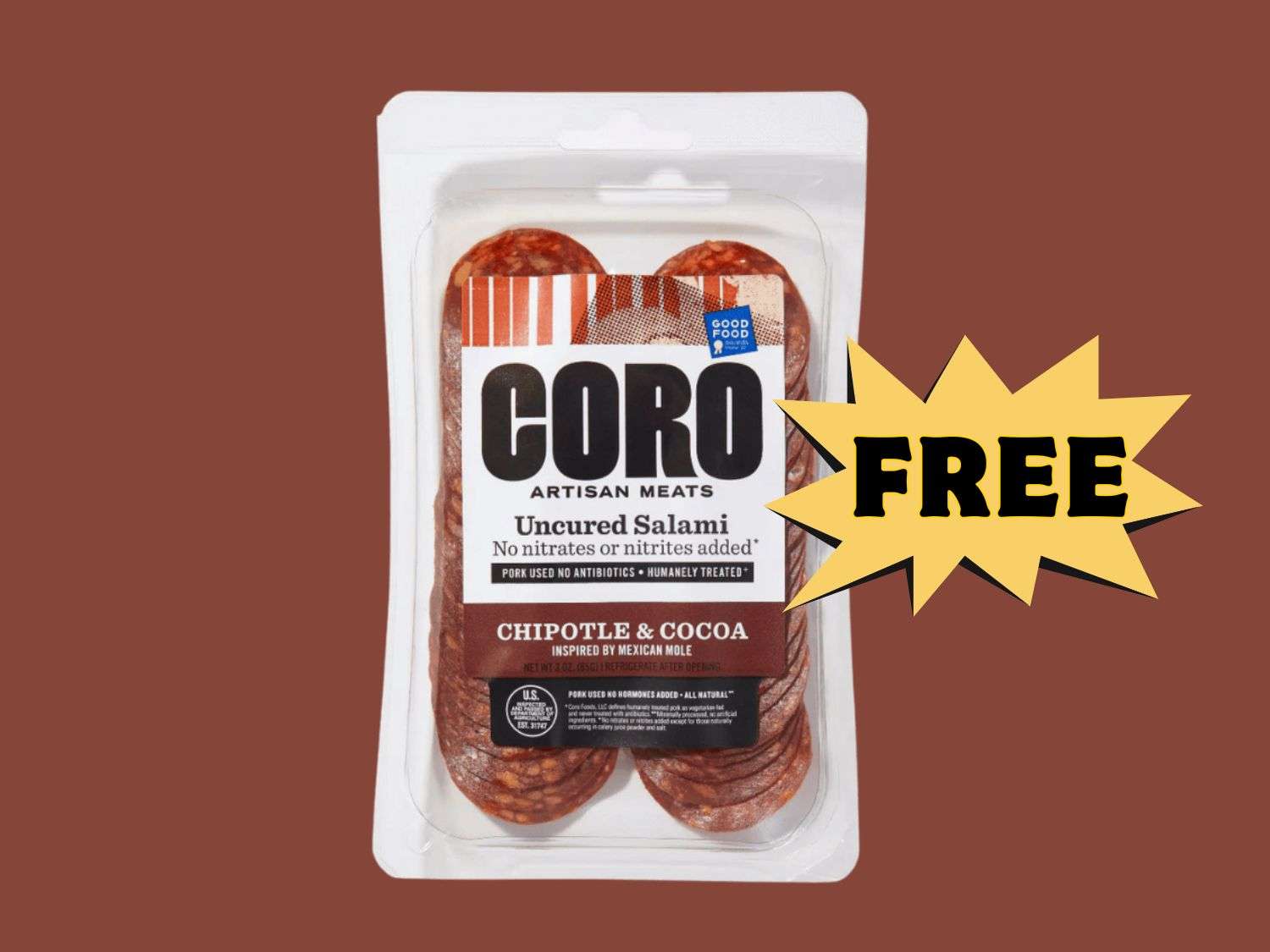 Get CORO’s Chipotle & Cocoa Sliced Salami for Free!