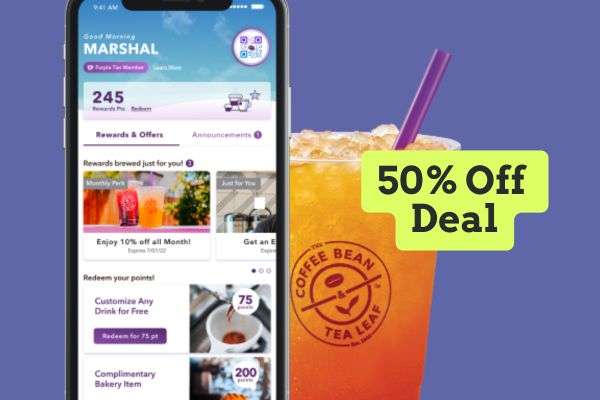 50% Off Your First Beverage at The Coffee Bean