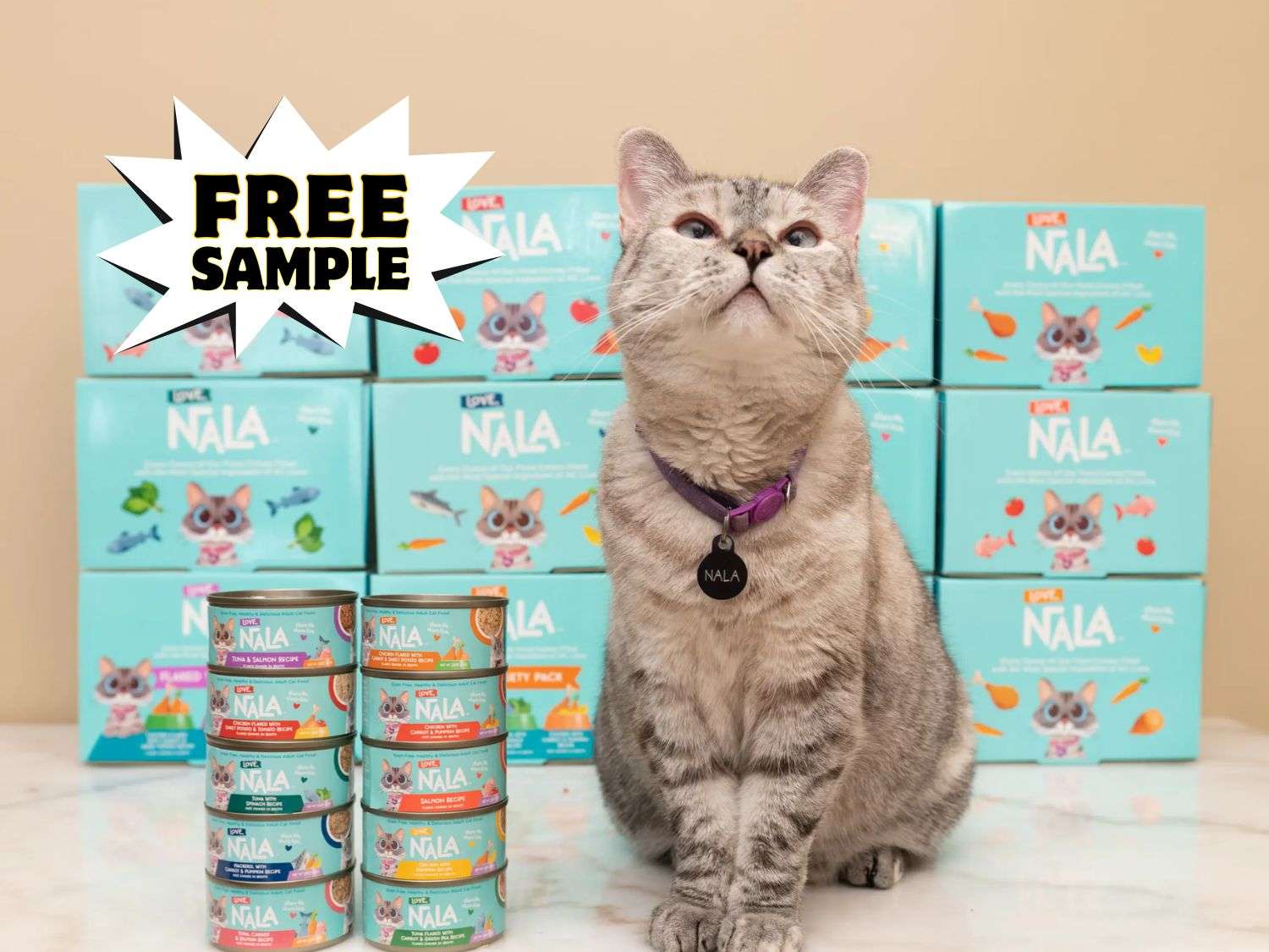 Free Love, Nala Cat Food Samples
