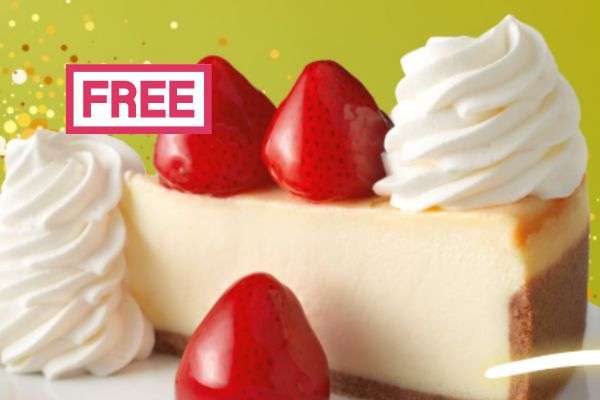 Create a Cheesecake Rewards For Free Cheesecake