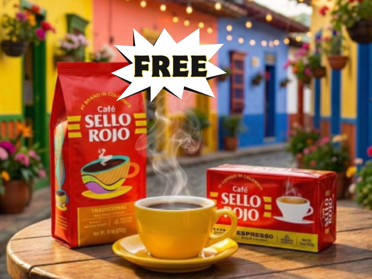 Free Sello Rojo Bold & Rich Latin Coffee Sample