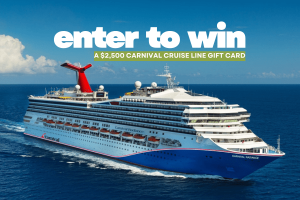 Win a $2,500 Carnival Cruise Line Gift Card!
