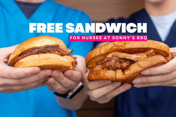 Sonny’s BBQ: Free BBQ Sandwich for Nurses (May 4–6)