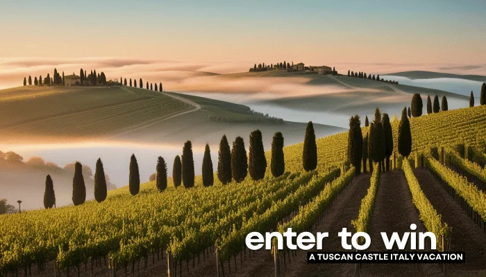 Win A 6-Night Tuscan Castle Vacation For Two (Flights Included)