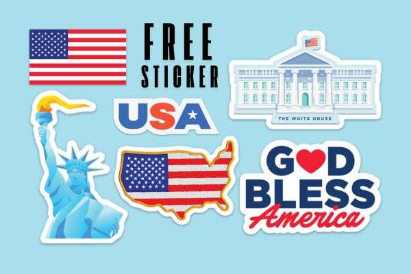 Free USA Sticker Pack
