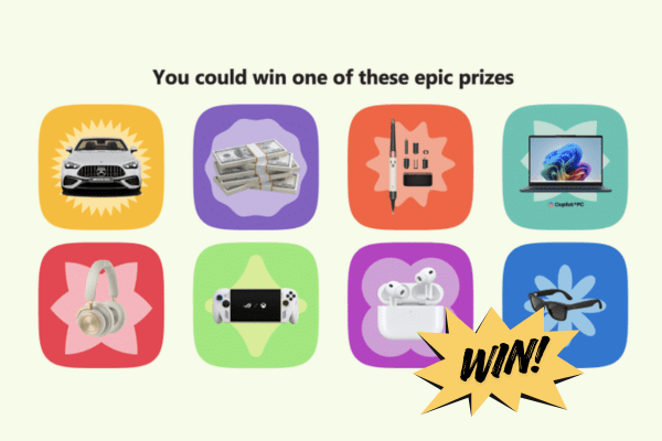 Win $1,000,000 Cash + Instant Win Laptops, Smart TVs, and More!