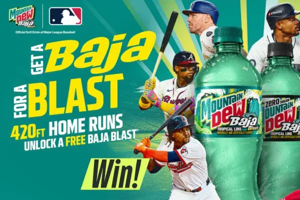 Mountain Dew: Free 20oz Baja Blast This Baseball Season
