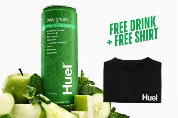 Limited Offer: Free Huel Daily Greens 12-Pack, Tee & Shipping
